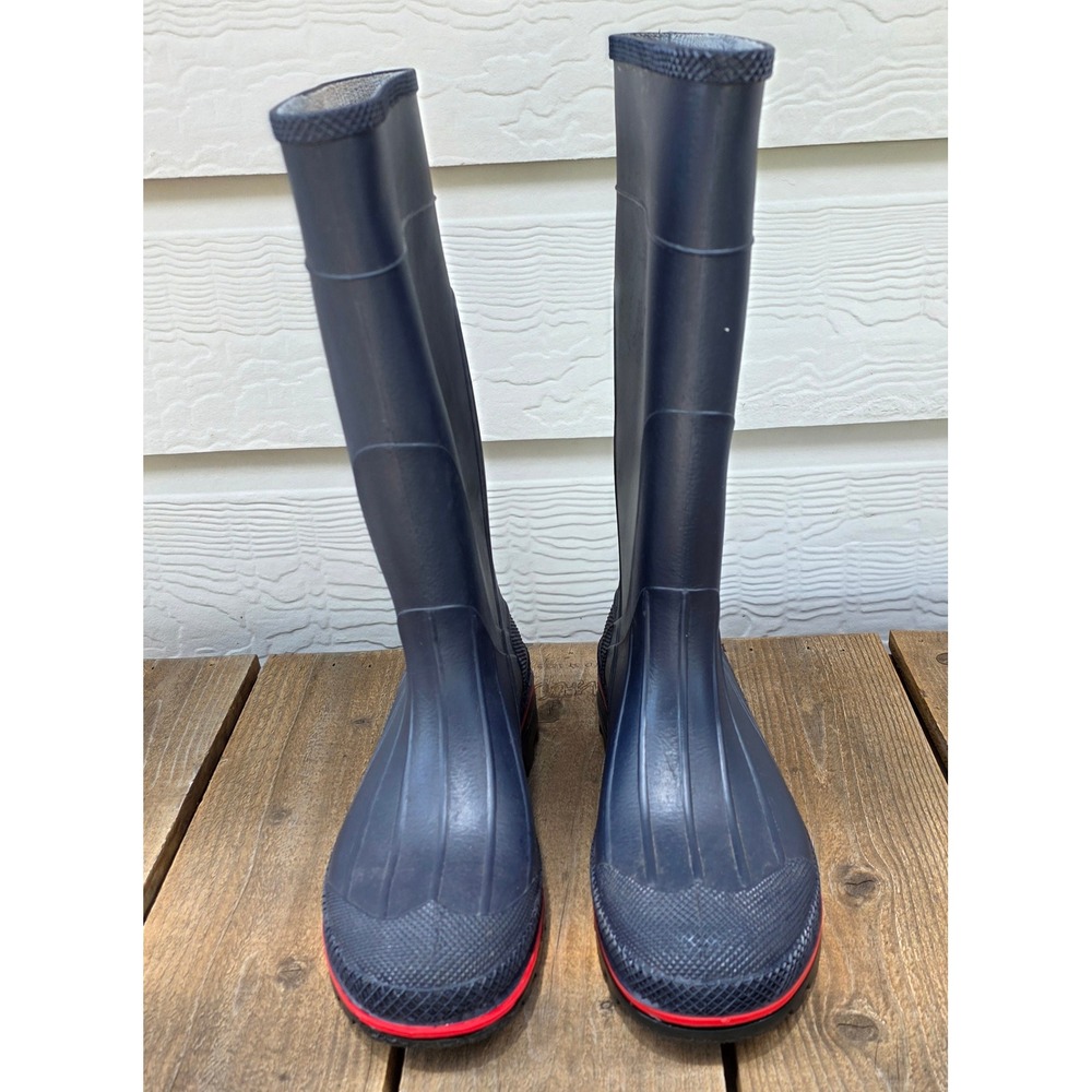 Servus Navy Blue Red Rubber Rain Boots Waterproof ASTM F2892-18 EH Womens 8